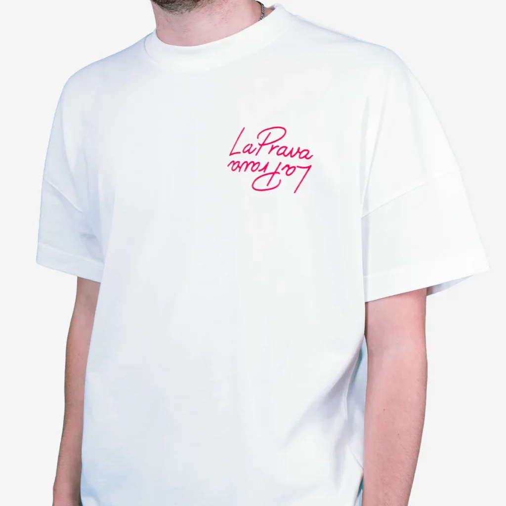 Photo T-Shirt La Prava Script Blanc