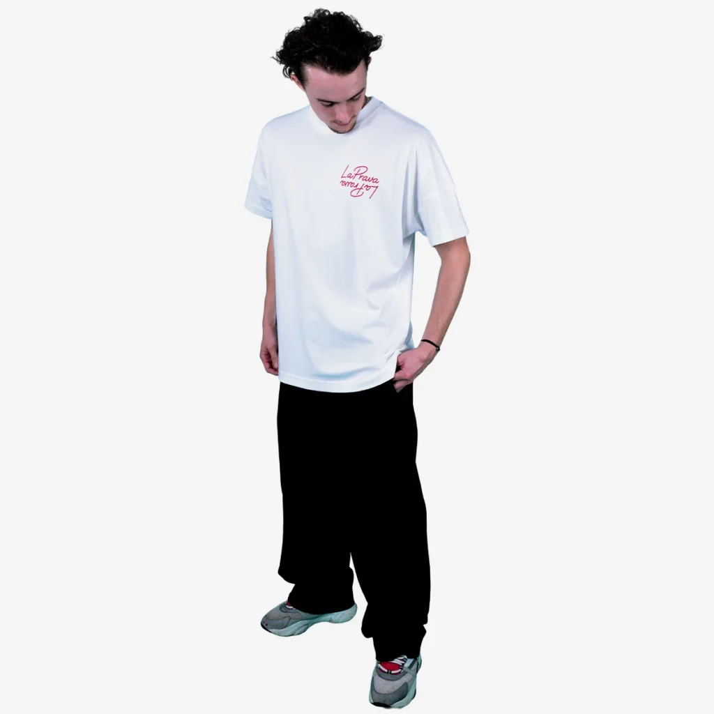 Photo T-Shirt La Prava Script Blanc